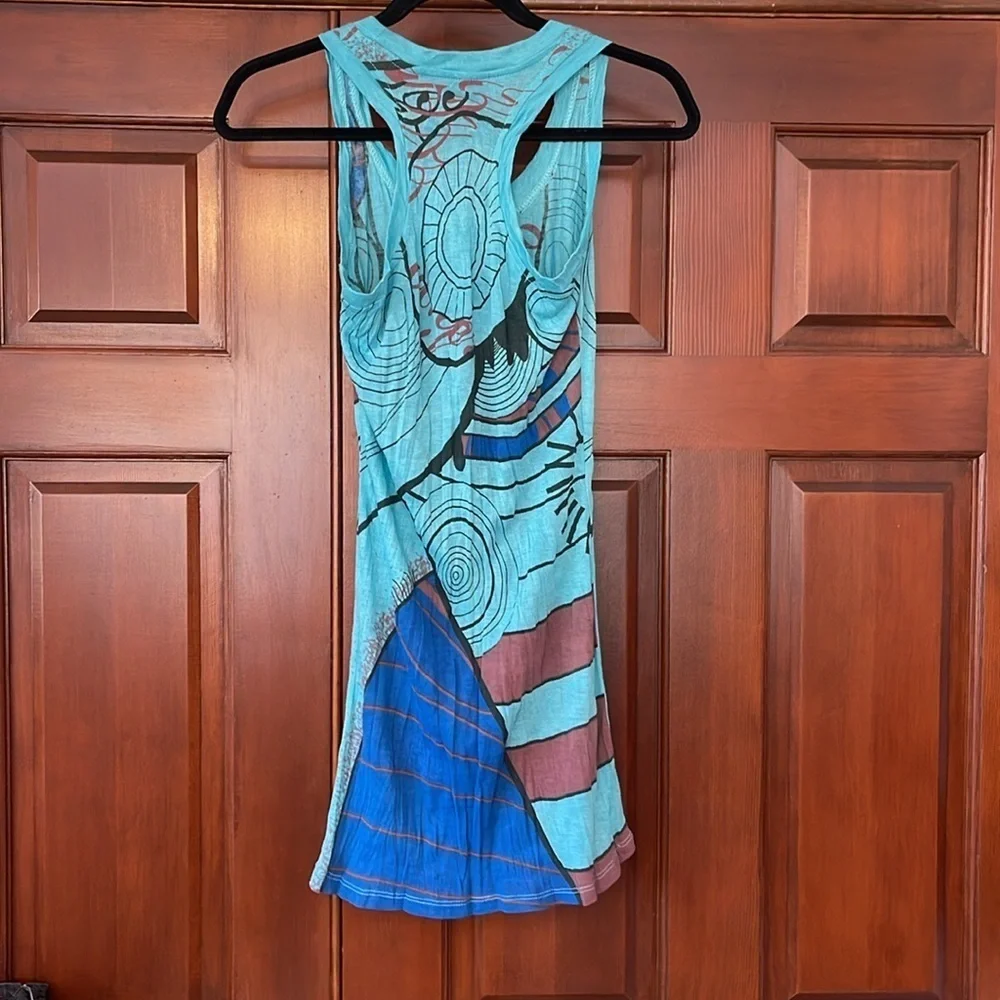 Bold print cotton blend sundress/Coverup
